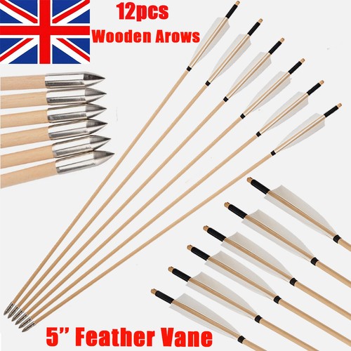 12pcs wooden arrows - wooden,