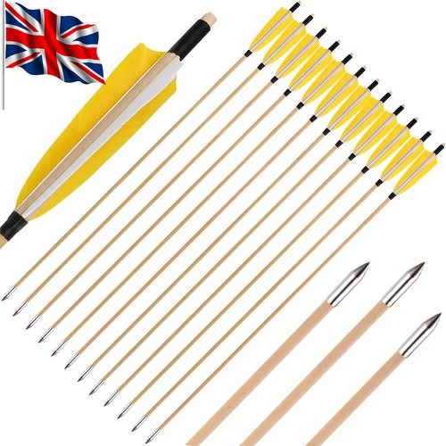 12x wooden arrows 5 - arrows, 5"