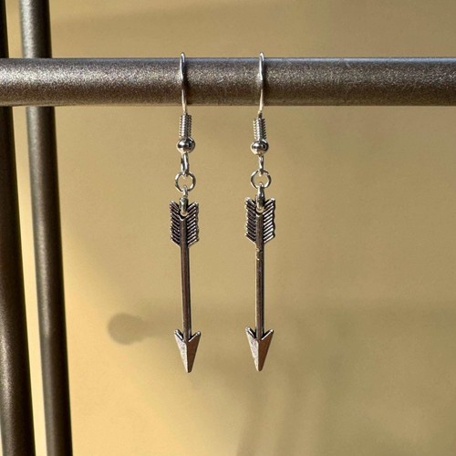 New silver arrow earrings - arrow, /
