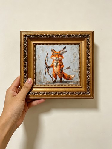 Hunter fox bow arrow - fox, oil